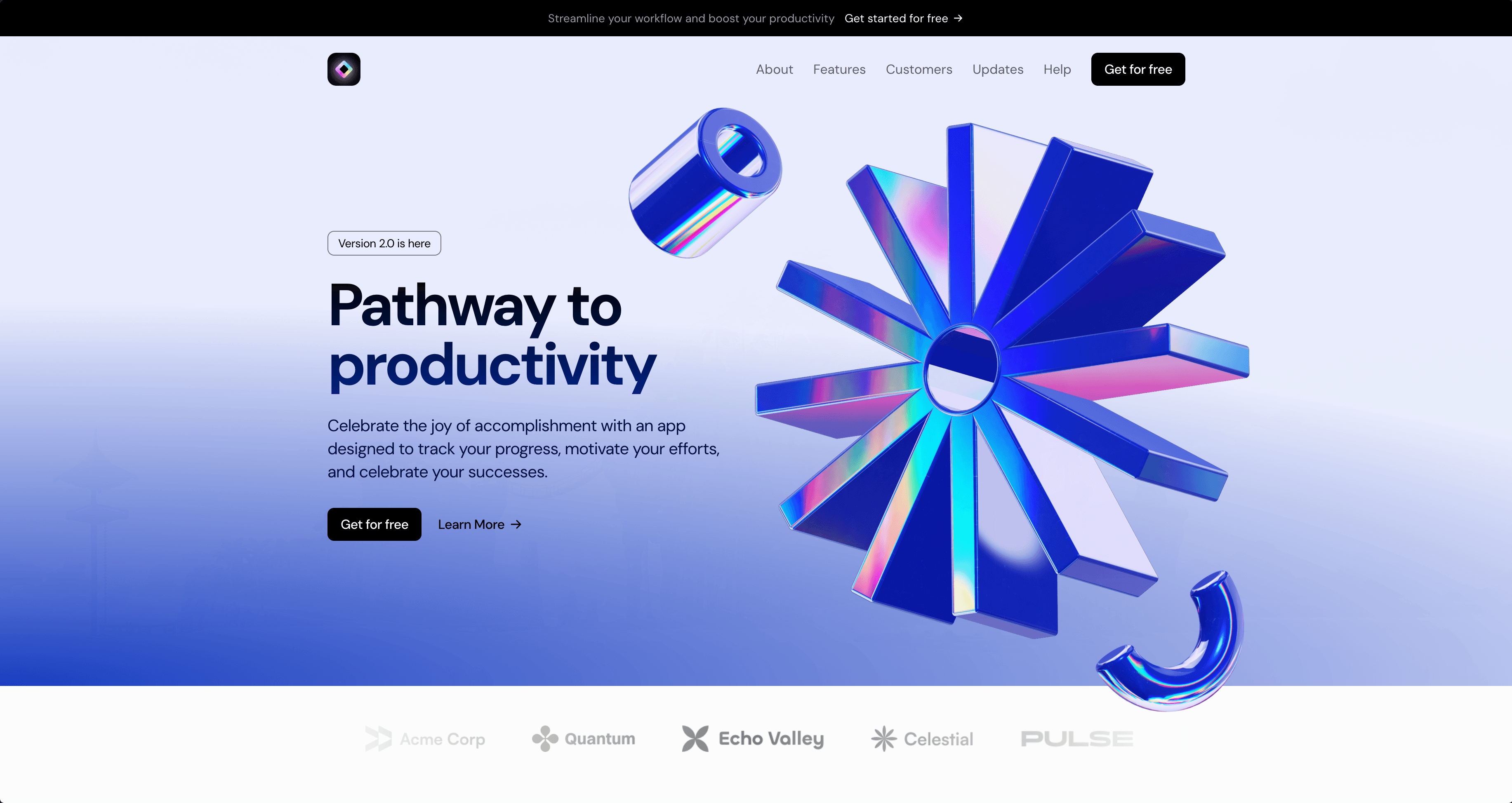 SaaS Landing Page Template project screenshot